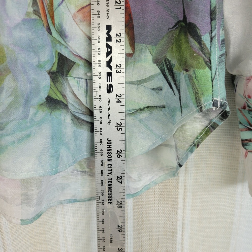 Robert‎ Graham Limited Edition Long Sleeve Blouse Size Small Floral Colorful - Picture 6 of 14